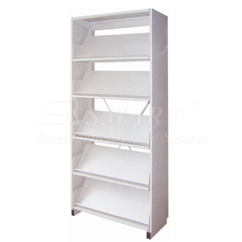 Periodical Shelving - Single Sided With Side Panel