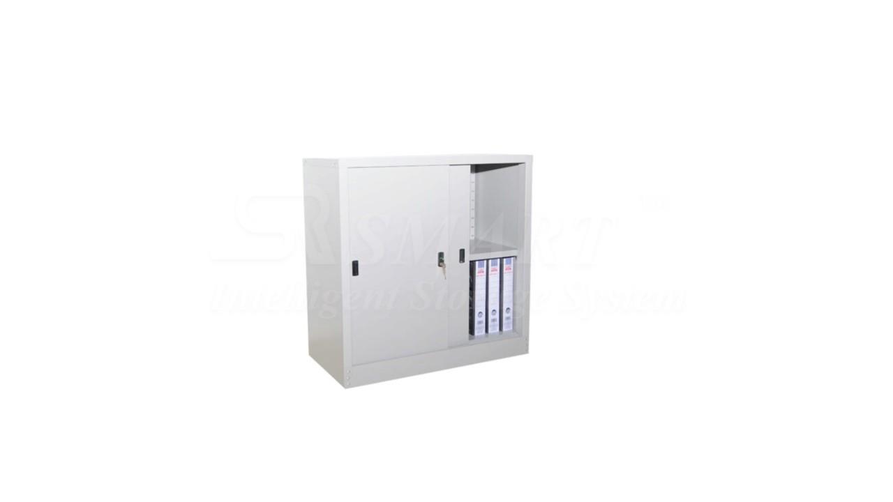 Half Height Cupboard With Steel Sliding Door