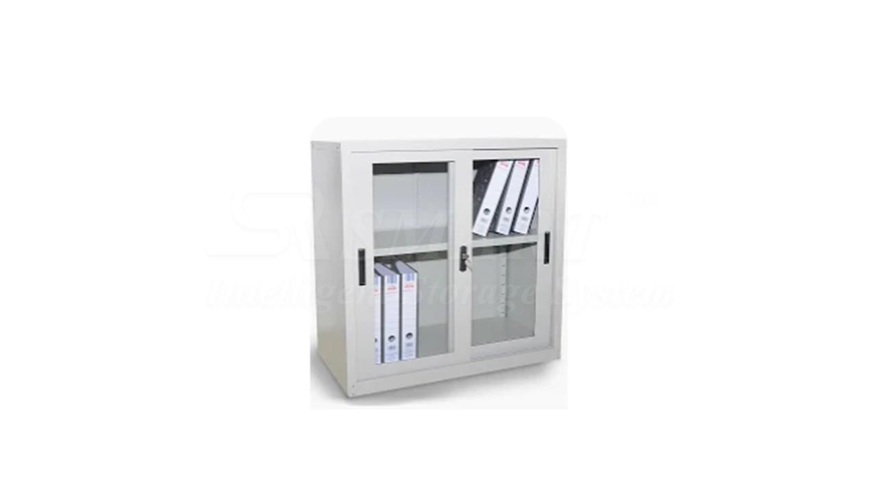 Half Height Cupboard With Glass Sliding Door