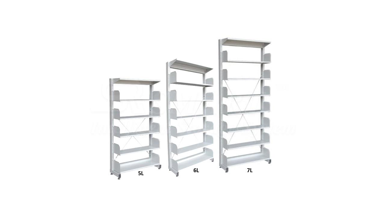 Library Shelving - Single Sided Without Side Panel