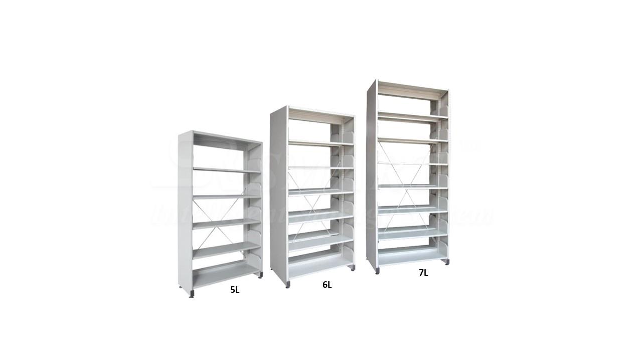 Library Shelving - Double Sided With Side Panel