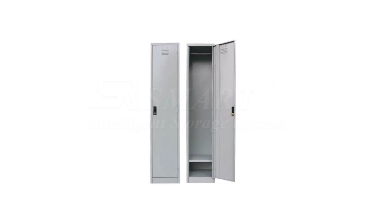 1 Compartments Steel Locker with 1 Cloth Hanging Bar & 1 Fixed Shelve At Bottom