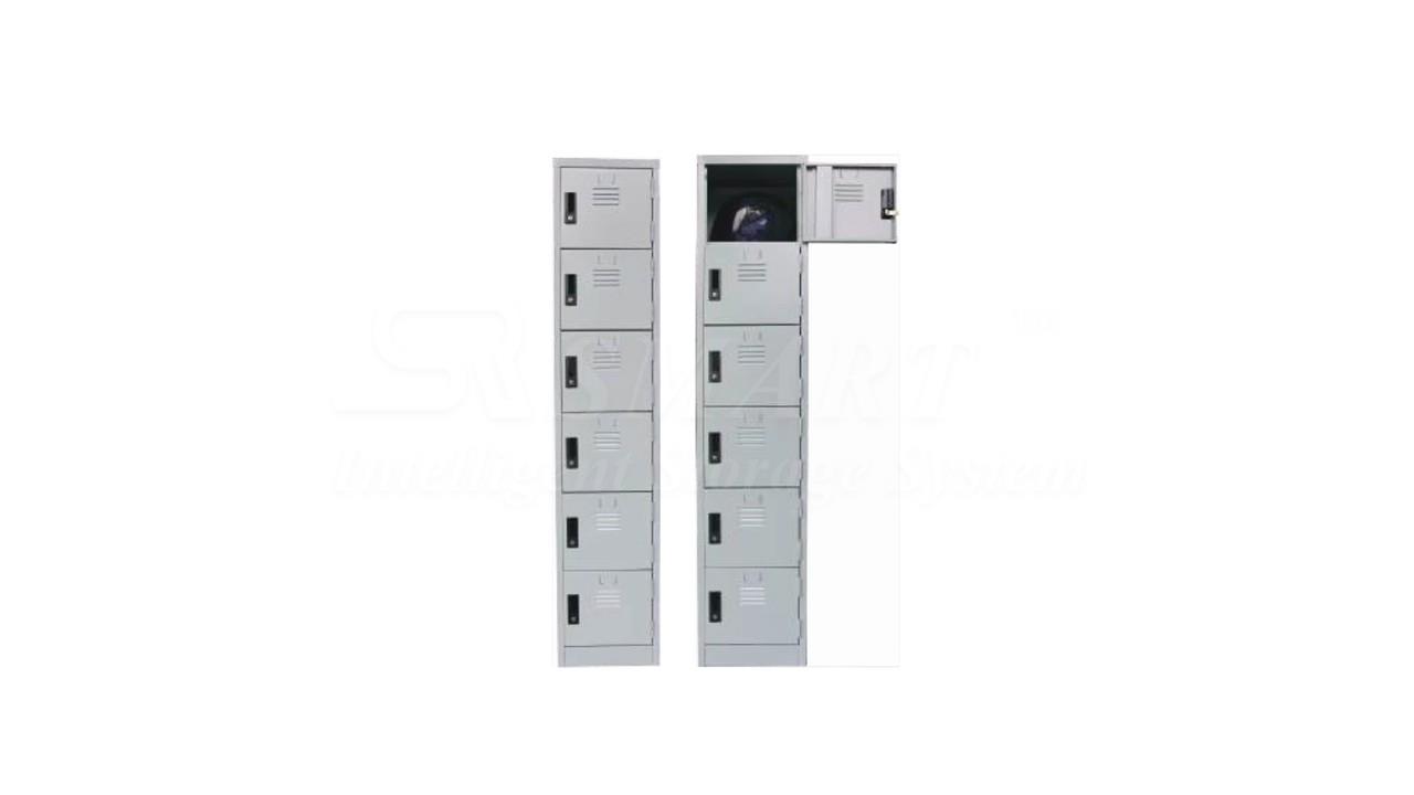 6 Compartments Steel Locker