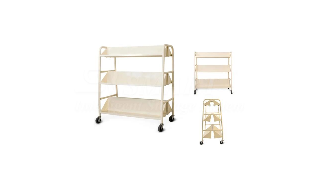 Steel Mobile Book Trolley