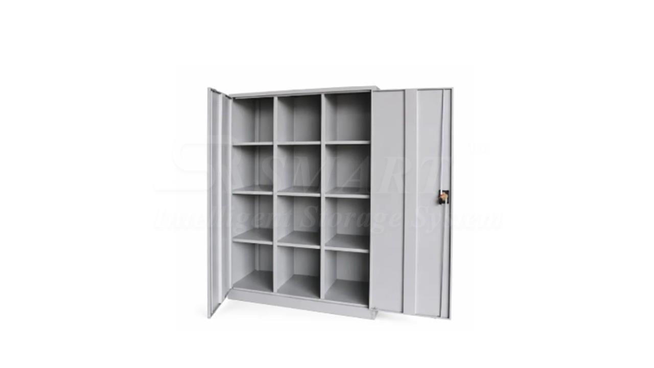Full Height 12 Pigeon Hole with Steel Swing Door & Cupboard Lock