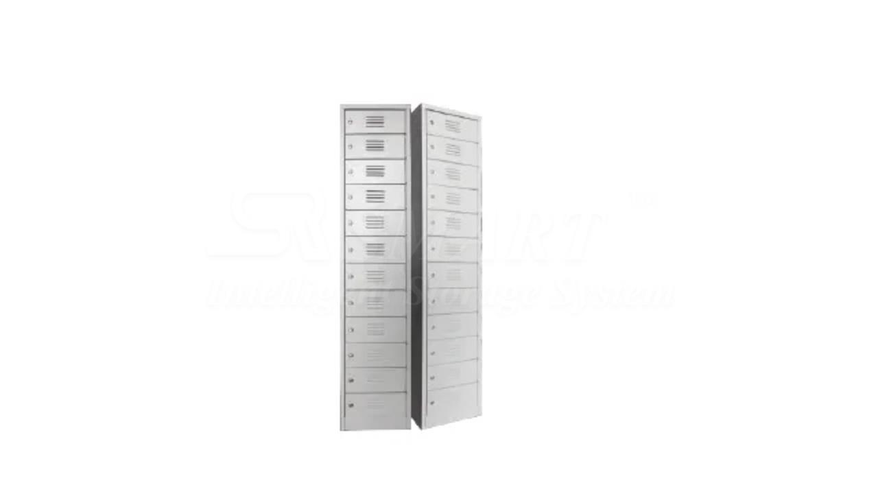 12 Compartment Steel Locker with Steel Sawinging Door C/W Camlock